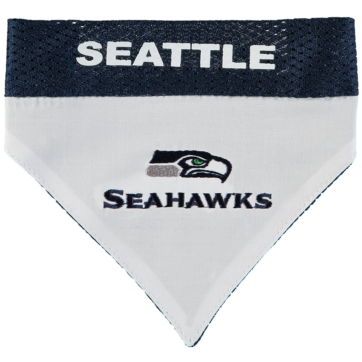 Pets First NFL DOG BANDANA - PHILADELPHIA EAGLES REVERSIBLE PET BANDANA. 2 Sided Sports Bandana with a PREMIUM Embroidery TEAM LOGO, Small/Medium. - 2 Sizes & 32 NFL Teams available, PHL-3217-S-M