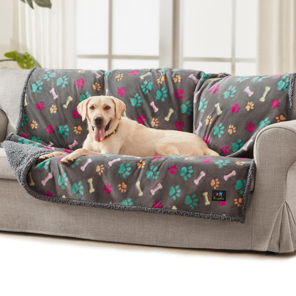 Luciphia Waterproof Dog Blanket Reversible Sherpa Fleece for Small Dogs Cat