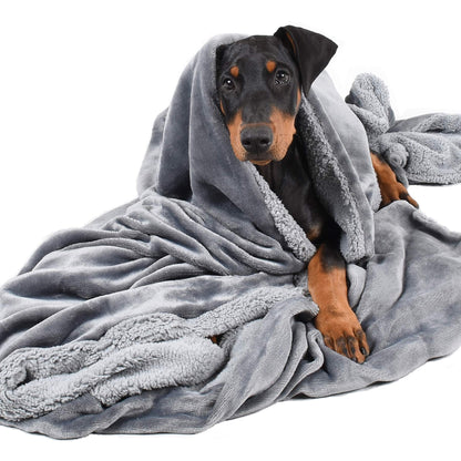 Dog Blankets for Large Dogs, Super Soft Warm Sherpa Fleece Plush Doggie Blankets and Throws for Small Medium Puppy Doggy Pet Cats，50x60 inches