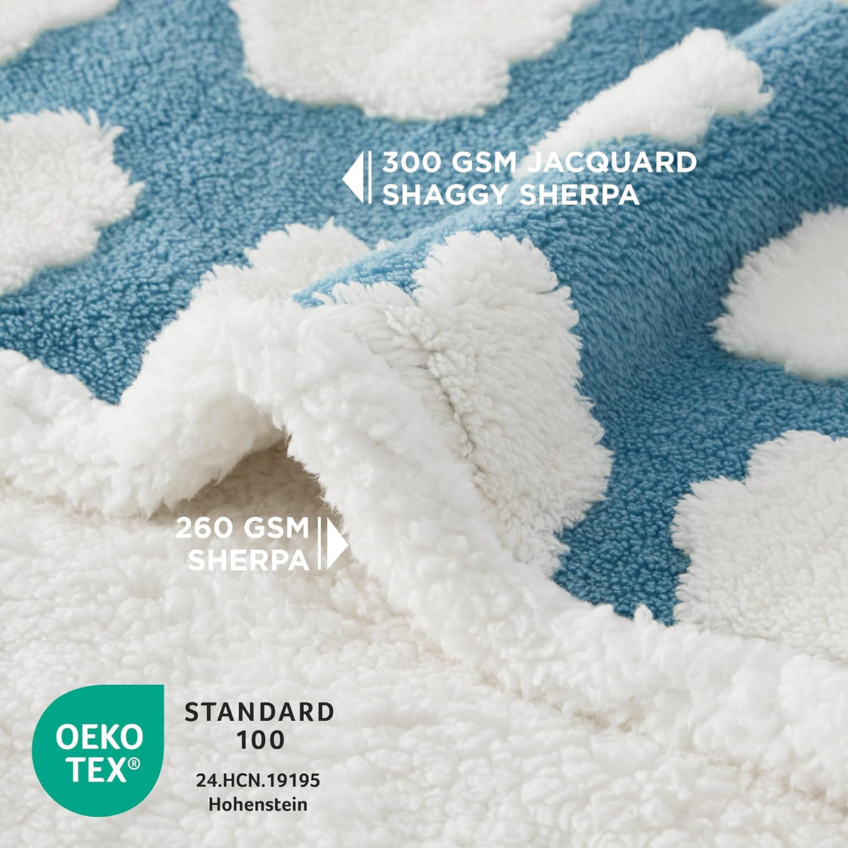 LE SURE Waterproof Dog Blankets for Small Dogs Cute Cozy 3D Jacquard,25x35