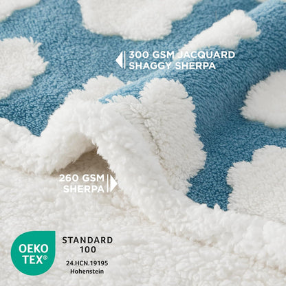 LE SURE Waterproof Dog Blankets for Small Dogs Cute Cozy 3D Jacquard,25x35