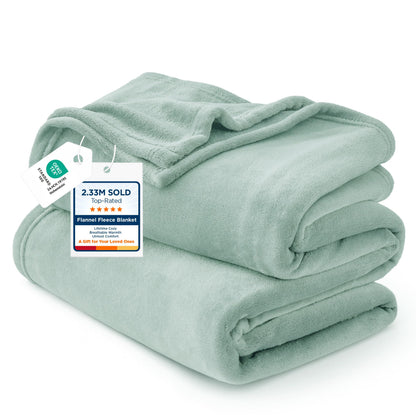 Bedsure GentleSoft Fleece Blanket Twin Size Grey - 300GSM Lightweight Plush Fuzzy Cozy Soft Warm Blanket for Bed, Sofa, Couch, Travel, Camping, 60x80 inches