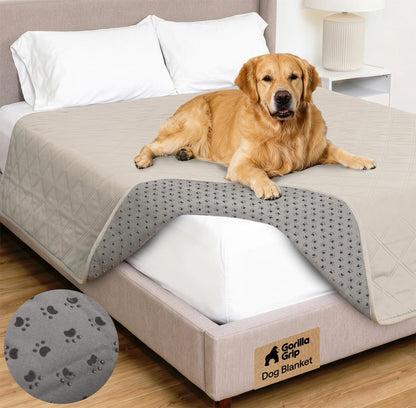 GORILLA GRIP® Waterproof Dog Blanket, Couch Cover for Dogs, 82x102 Charcoal