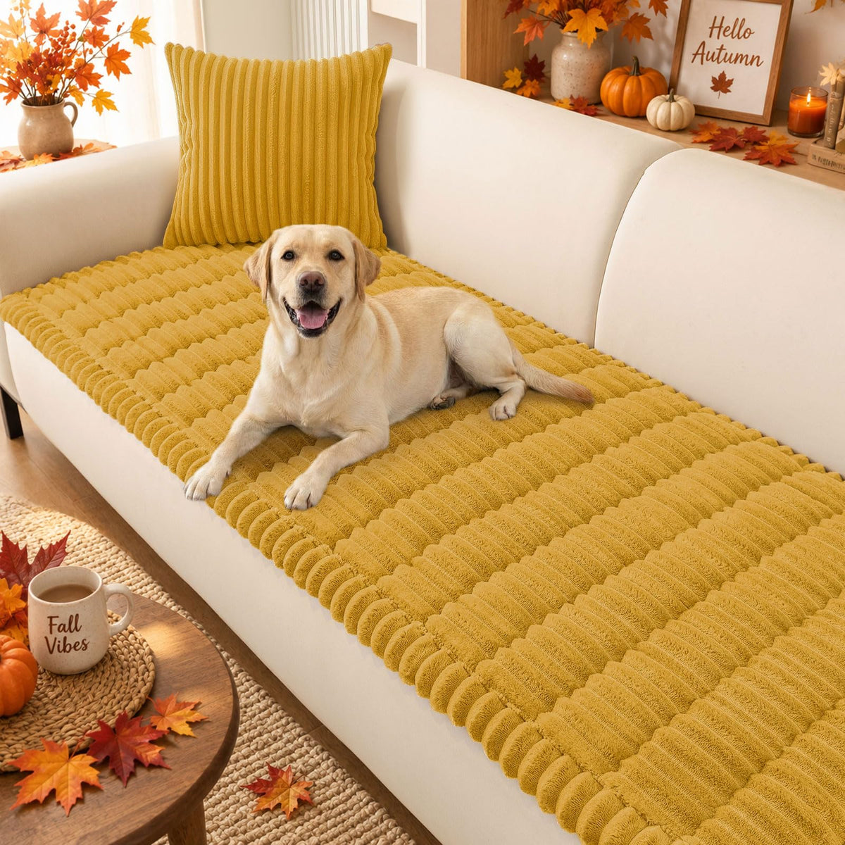 Smiry Couch Cover for Dogs, Non Slip Washable Sofa Protector for Pets