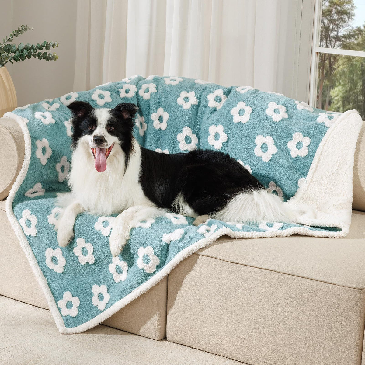 Luciphia Waterproof Dog Blanket for Small Dogs Cats Soft Reversible Fleece