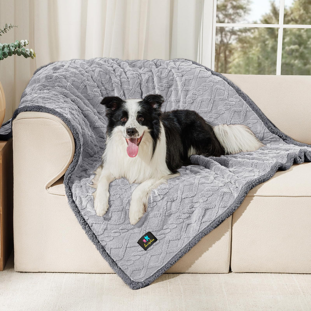 Luciphia Waterproof Blanket for Twin Bed Reversible Fleece Couch Cover