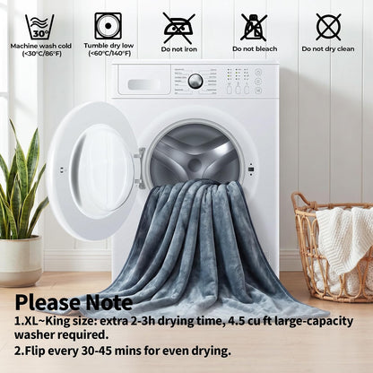 Sunheir Waterproof Blanket for Couch Bed, Soft Pet Blanket Leakproof, Grey