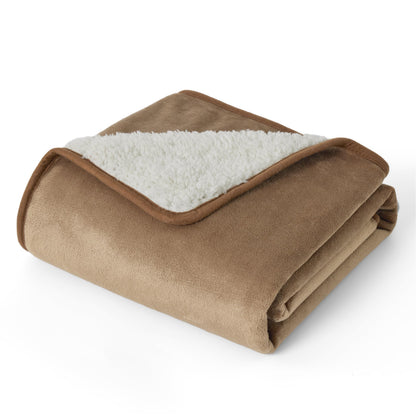 Bedsure Waterproof Dog Blankets for Large Dogs Sherpa Fleece Throw, 40X50