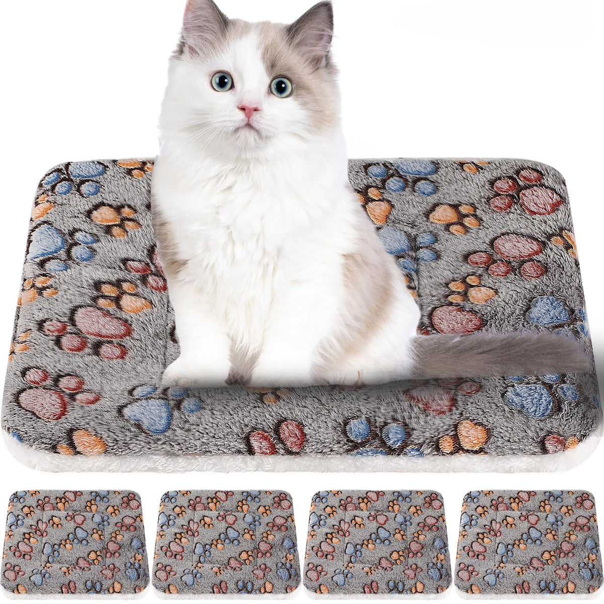 Tuanse 4 Pack Soft Pet Bed Mat Small Dog Crate Fleece