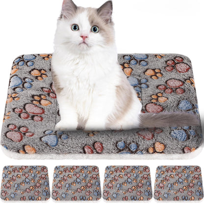 Tuanse 4 Pack Soft Pet Bed Mat Small Dog Crate Fleece