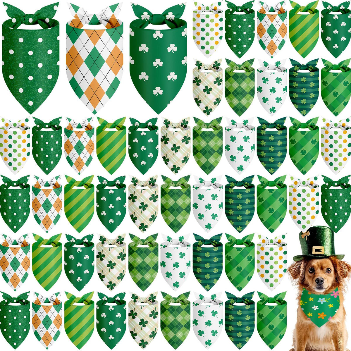 Weewooday 50 Pcs Fall Dog Bandanas Bulk for Autumn Pet Soft Bibs Adjustable Squirrel Fox Hedgehog Kerchief Bandana for Small Medium Large Grooming Accessories (Fall Animals, 25.6 x 17.7 x 17.7 Inch)