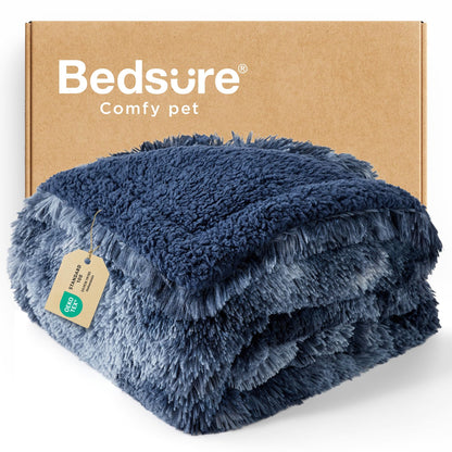 Bedsure Waterproof Dog Blankets for Large Dogs, Fluffy Faux Fur, 60×80"