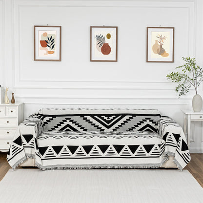 MYSKY HOME Couch Cover for Dogs, Washable Couch Covers, Non Slip Sofa Cover, Couch Cover 2 Cushion Sofa Dogs Furniture Protector with Tassels, Chenille Sofa Slipcover for Pets, 71"x118", Dark Grey