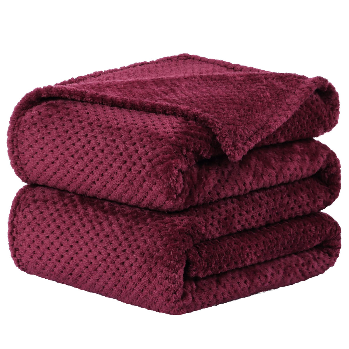 uxcell Fluffy Knitted Pet Blanket for Kitten Doggy 27x40 Burgundy