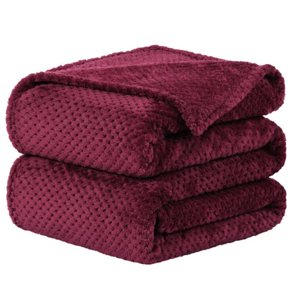 uxcell Fluffy Knitted Pet Blanket for Kitten Doggy 27x40 Burgundy