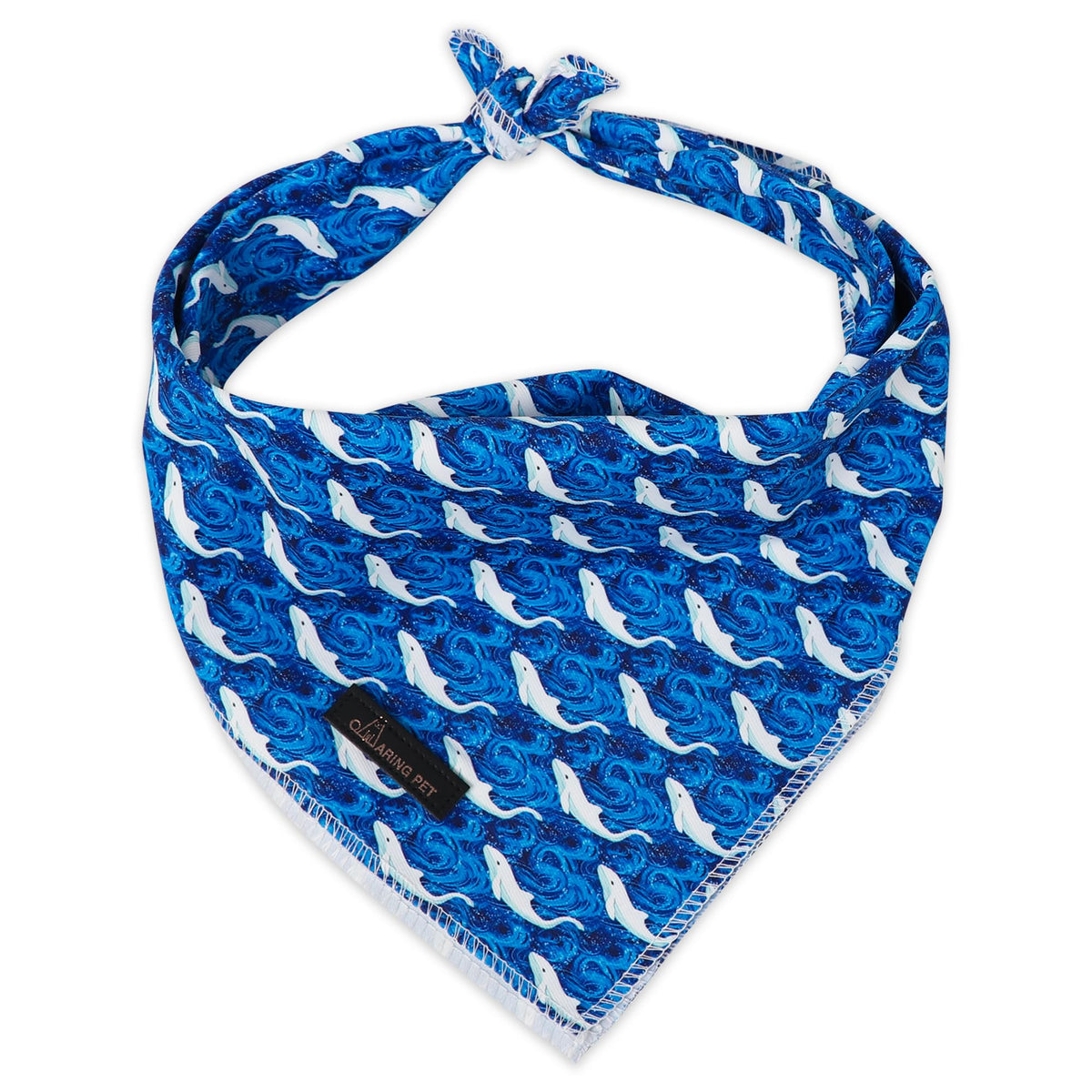 ARING PET Summer Dog Bandana-Cute Blue Dog Bandanas, Comfortable Pet Scarf Dogs Triangle Bibs for Small to Large Boy Girl Dogs and Cats