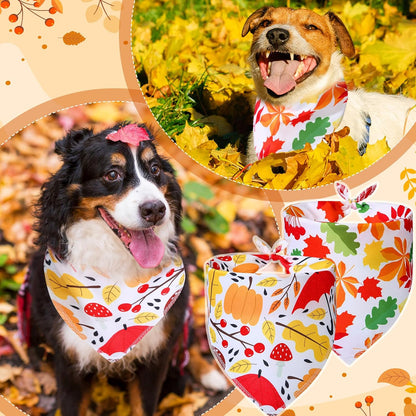 200 Pcs Fall Dog Bandanas Bulk for Small Medium Pet Dog Puppy