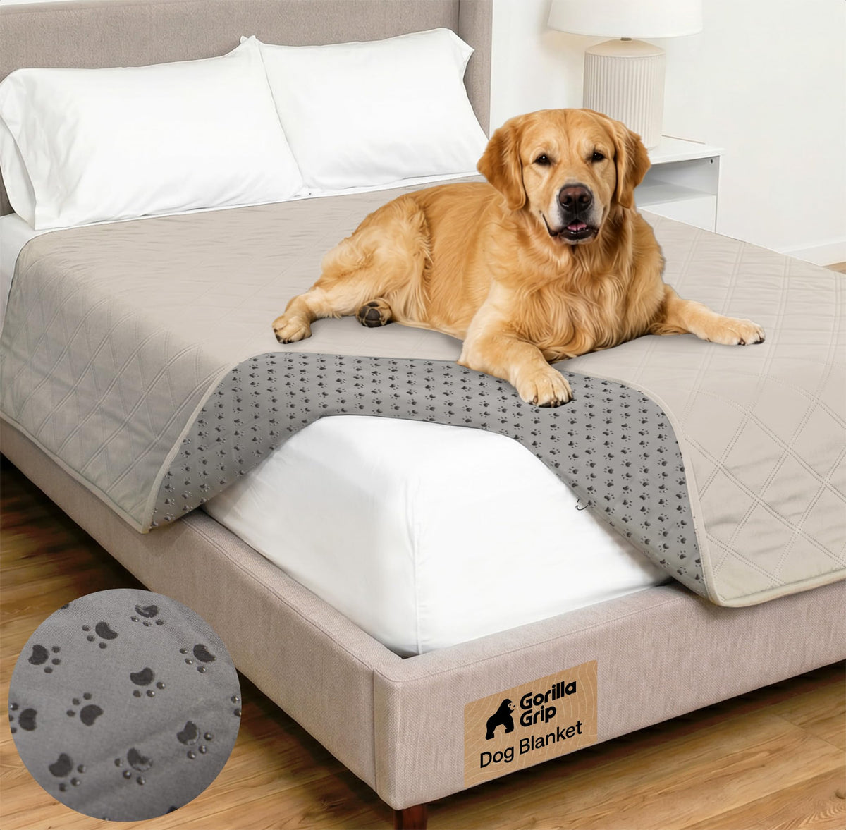 GORILLA GRIP® Waterproof Dog Blanket, Couch Cover for Dogs, 82x102 Charcoal