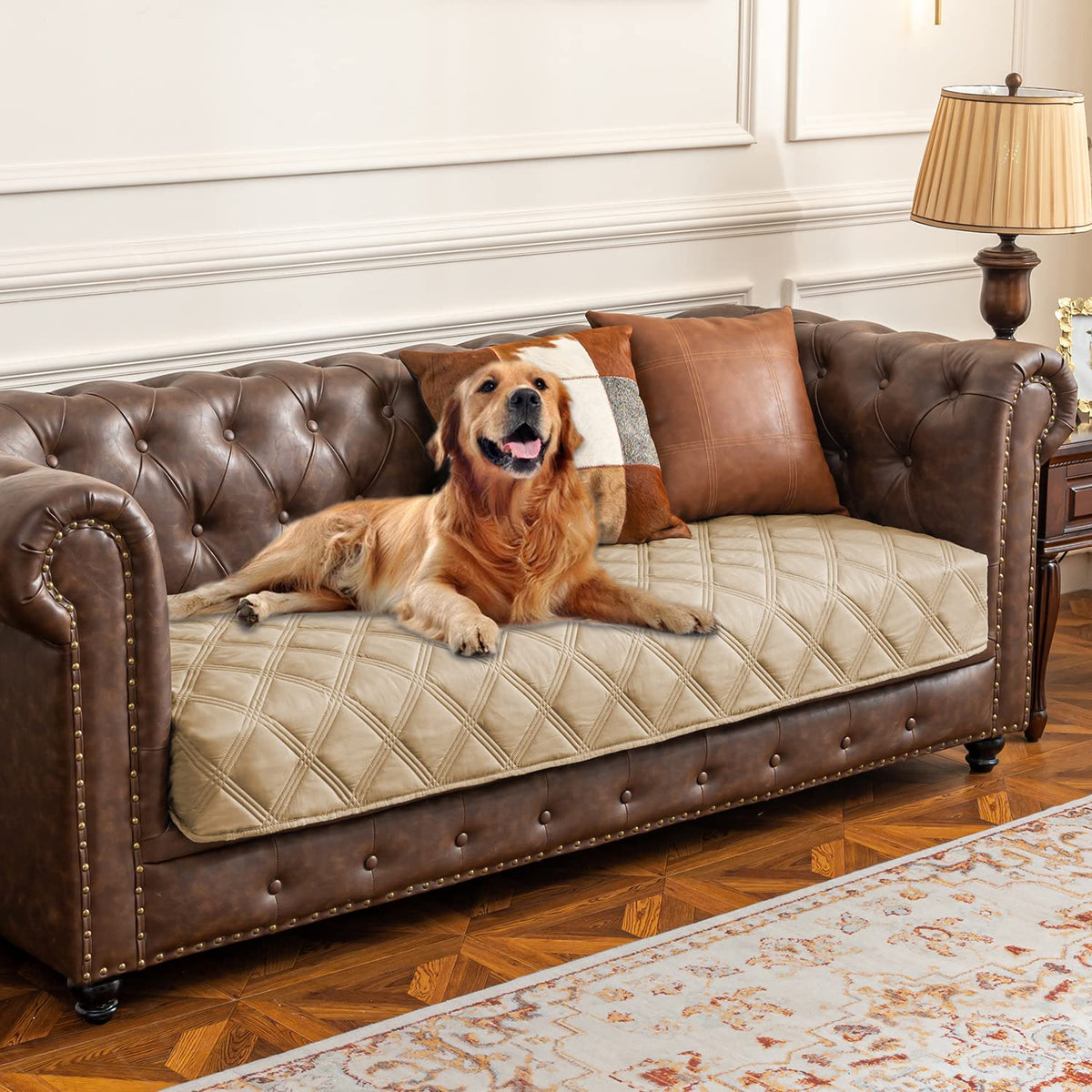 Ameritex Waterproof Dog Bed Cover Pet Blanket with Anti-Slip Back