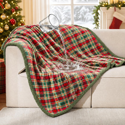 Luciphia Waterproof Blanket for Large Dog, Reversible Sherpa Bed Cover