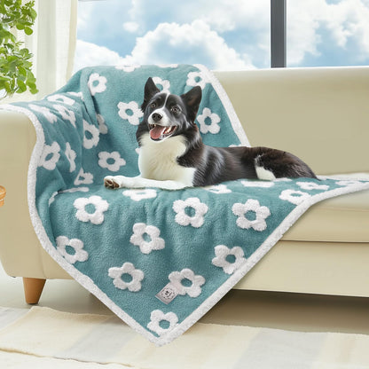 Luciphia Waterproof Dog Blanket for Small Dogs Cats Soft Reversible Fleece