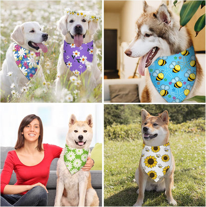 Saintrygo 20 Pcs Plain Dog Bandana Bulk for Puppy Dog, 32 x 22 x 22 Inches