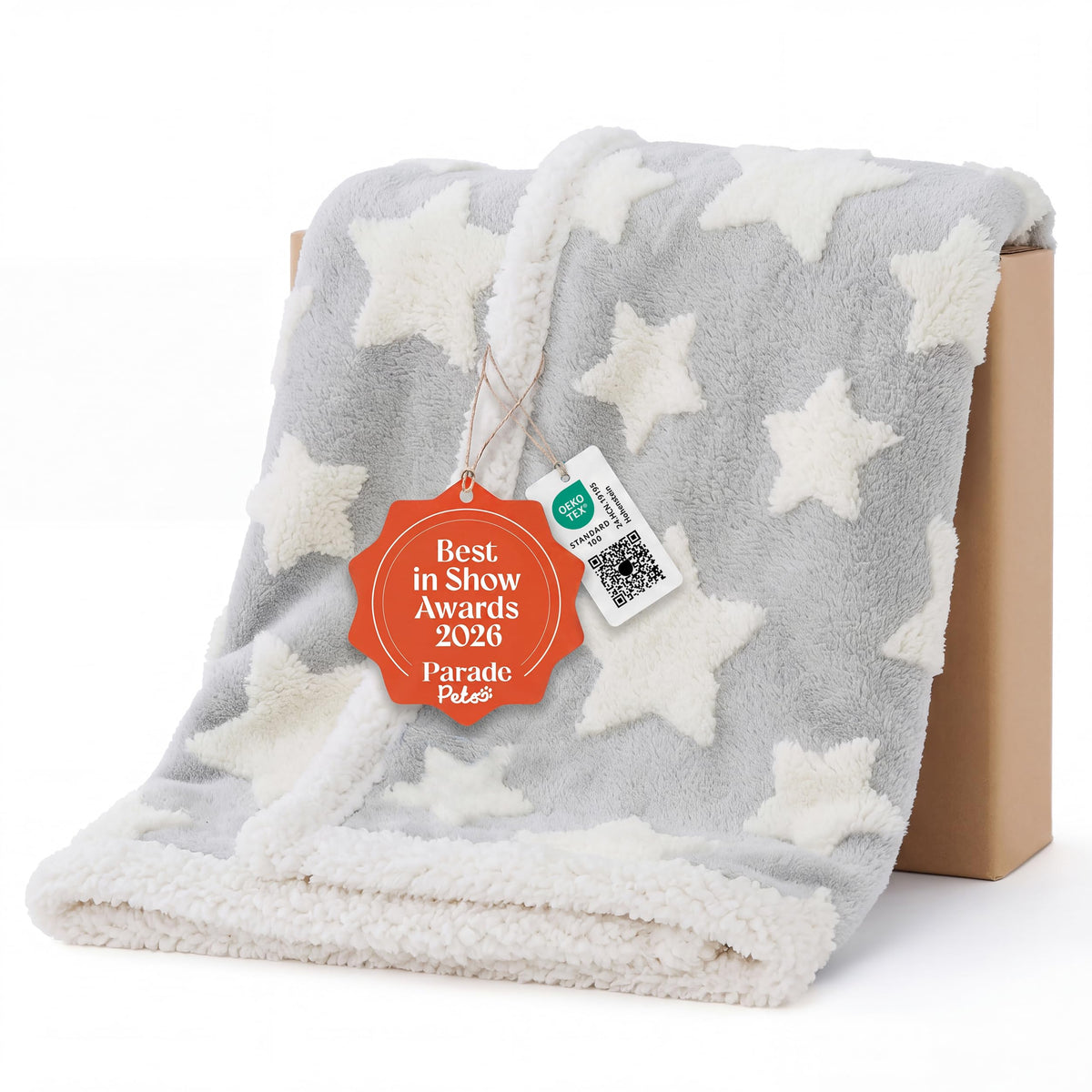 LE SURE Waterproof Dog Blankets for Small Dogs Cute Cozy 3D Jacquard,25x35