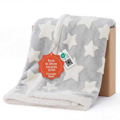 LE SURE Waterproof Dog Blankets for Small Dogs Cute Cozy 3D Jacquard,25x35