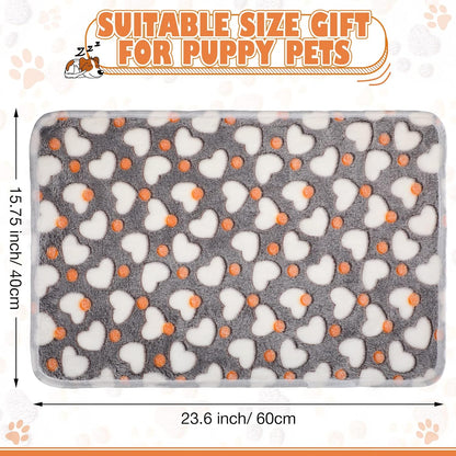 Chumia 18 Pcs Fleece Puppy Blanket for Dog Cat, 23 X 16 Inch, Sweet