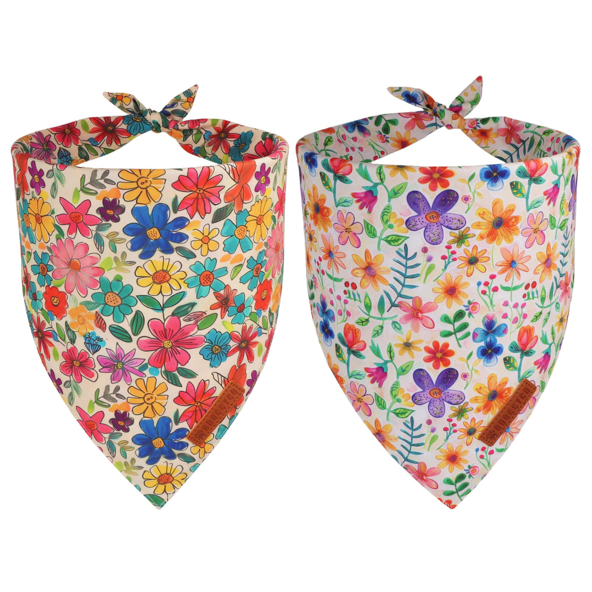 ADOGGYGO Rainbow Dog Bandana, 2 Pack Pride Bandana for Dogs, X-Large