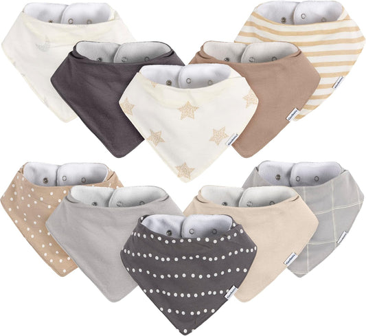 Gerber Baby Boys & Girls Bandana Bibs