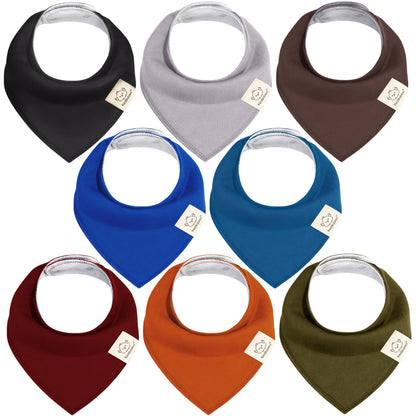KeaBabies 8pk Organic Baby Bandana Bibs for Drooling Teething, Pets & Paws