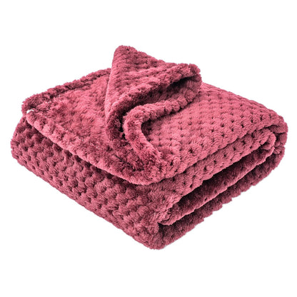 Warm Soft Fuzzy Dog or Cat Blanket, Plush Fleece Throws for Puppy, Kitten, Medium, Large Dogs - Blue (M/32" x 40")
