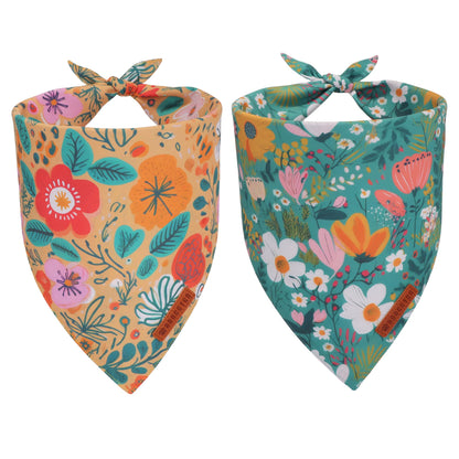 ADOGGYGO Rainbow Dog Bandana, 2 Pack Pride Bandana for Dogs, X-Large