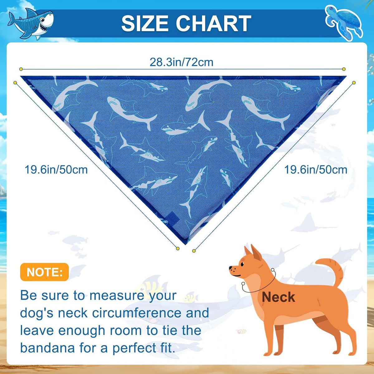 BEAUTYZOO Dog Cooling Bandana 4 Pack,Instant Ice Cooling Scarf for Large Dogs, Reusable Adjustable Cooling Neck Wrap, Chill Out Summer Bandanas for Dogs Heat Relief & Sunstroke Protection, Size XL