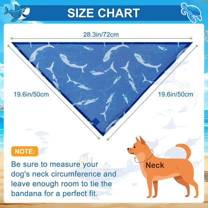 BEAUTYZOO Dog Cooling Bandana 4 Pack,Instant Ice Cooling Scarf for Large Dogs, Reusable Adjustable Cooling Neck Wrap, Chill Out Summer Bandanas for Dogs Heat Relief & Sunstroke Protection, Size XL