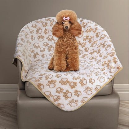 Stuffed® Premium Soft Dog Blanket Washable, 40"x32" Cat Blanket for Indoor Cats Large Medium Small Dog Puppy Essentials (Grey)