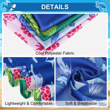 BEAUTYZOO Dog Cooling Bandana 4 Pack,Instant Ice Cooling Scarf for Large Dogs, Reusable Adjustable Cooling Neck Wrap, Chill Out Summer Bandanas for Dogs Heat Relief & Sunstroke Protection, Size XL