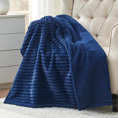 Qeils Dog & Cat Blankets - Waterproof Washable - Sherpa, Plus Plush Reversible, 25"X30", Grey Paw Print