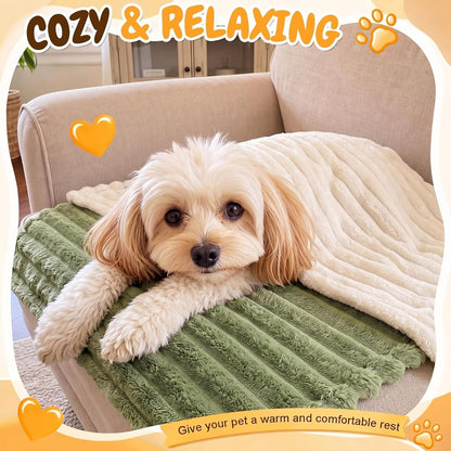 Irenare 4 Pack Fleece Pet Blanket for Small Dog Cat Cage Pad, 16 x 23 Inch