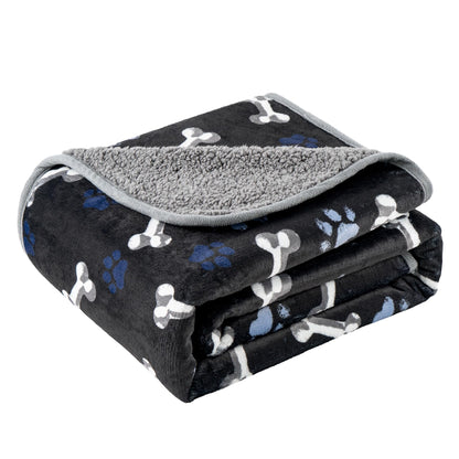 Waterproof Dog Blankets for Large Dogs 50"x60" Dark Grey
