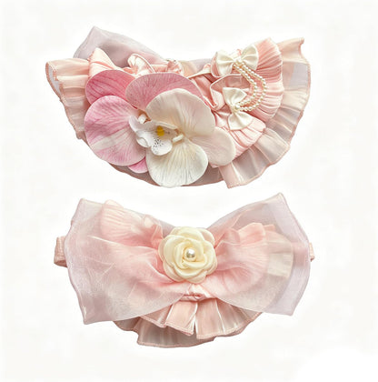 Princess Lace Satin Pet Bandana, Purple