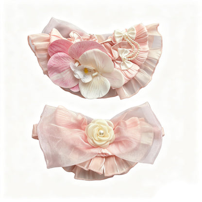 Princess Lace Satin Pet Bandana, Purple