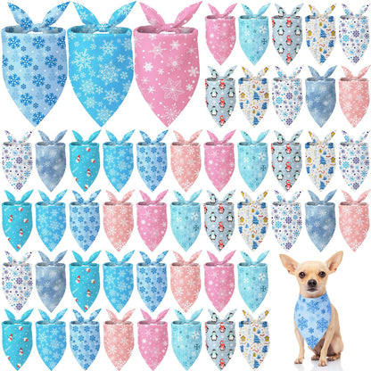 Weewooday 50 Pcs Fall Dog Bandanas Bulk for Autumn Pet Soft Bibs Adjustable Squirrel Fox Hedgehog Kerchief Bandana for Small Medium Large Grooming Accessories (Fall Animals, 25.6 x 17.7 x 17.7 Inch)