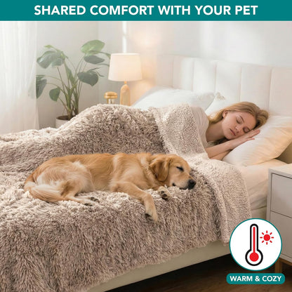 PetAmi Waterproof Dog Blanket for Couch Protector Pet Throw, 40x60 Taupe