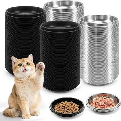 600 Pack Disposable Pet Feeding Bowls, Plastic Small Feeding Dish