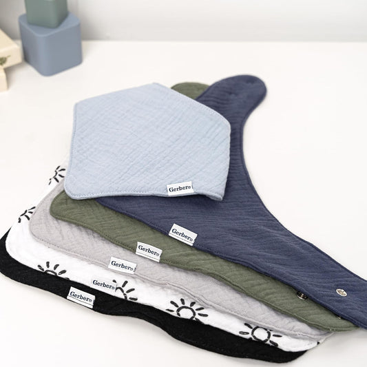 Gerber Baby Boys & Girls Muslin Bandana Bibs