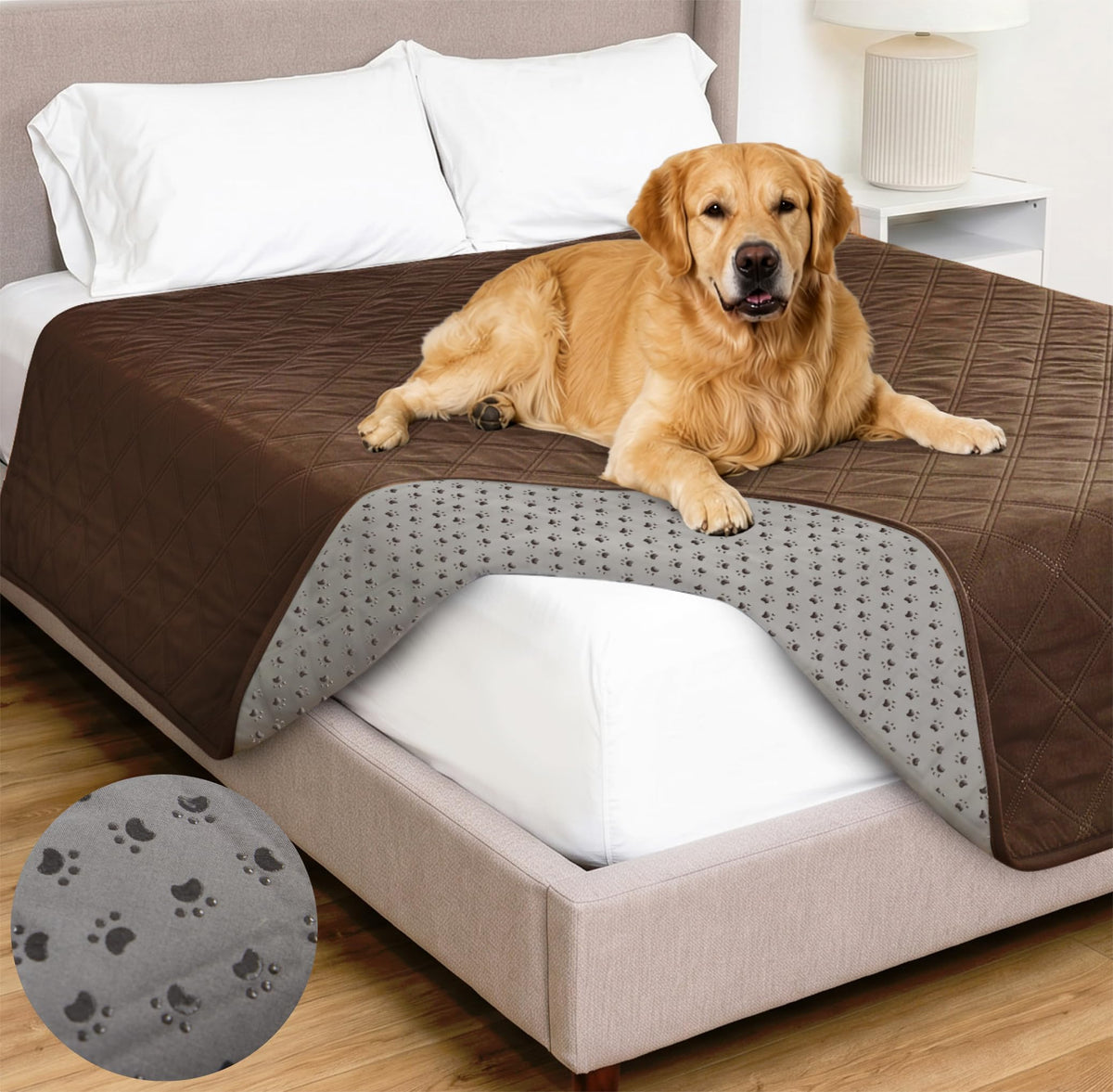 GORILLA GRIP® Waterproof Dog Blanket, Couch Cover for Dogs, 82x102 Charcoal