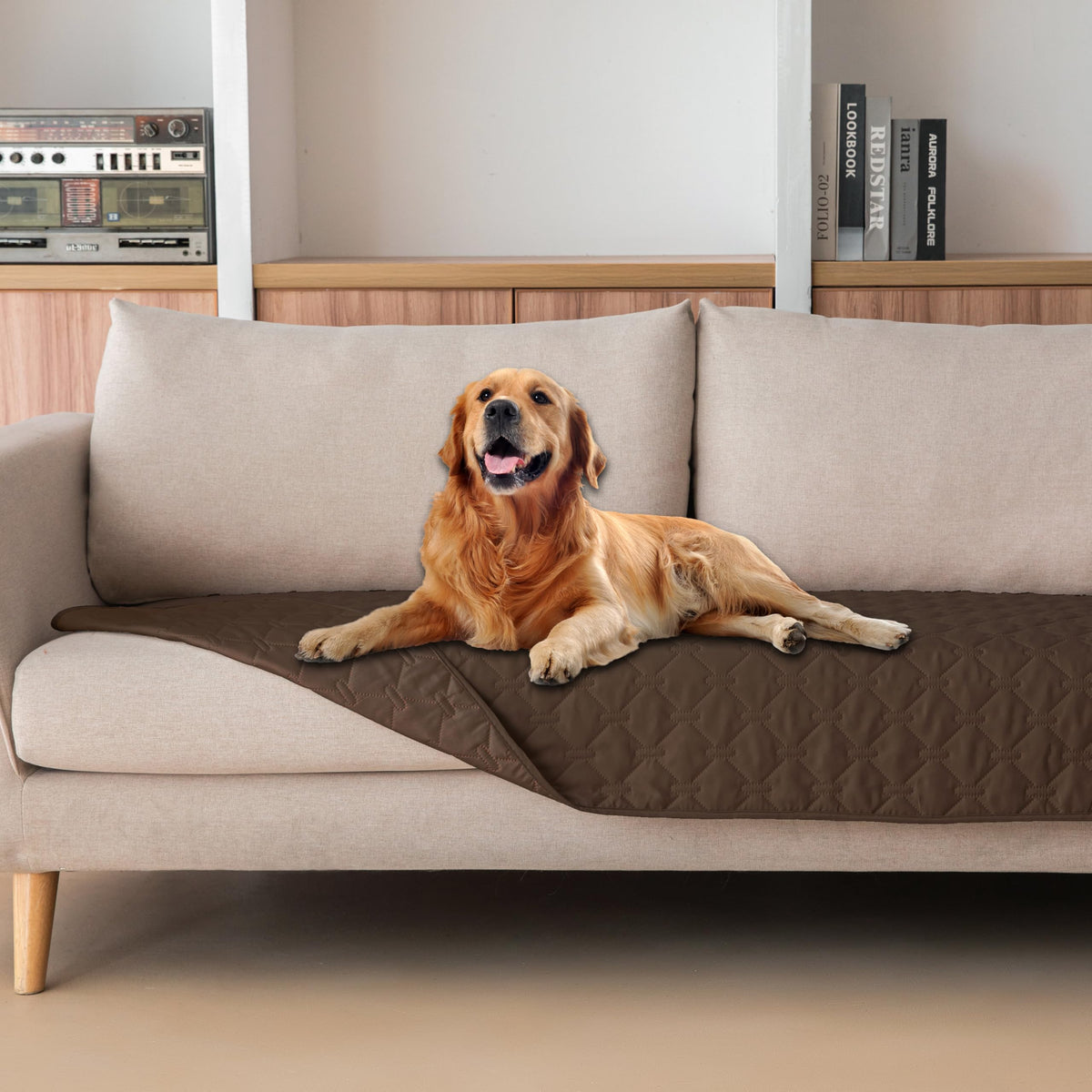 gogobunny Waterproof Pet Blanket for Bed, Washable Couch Cover for Dog Cat