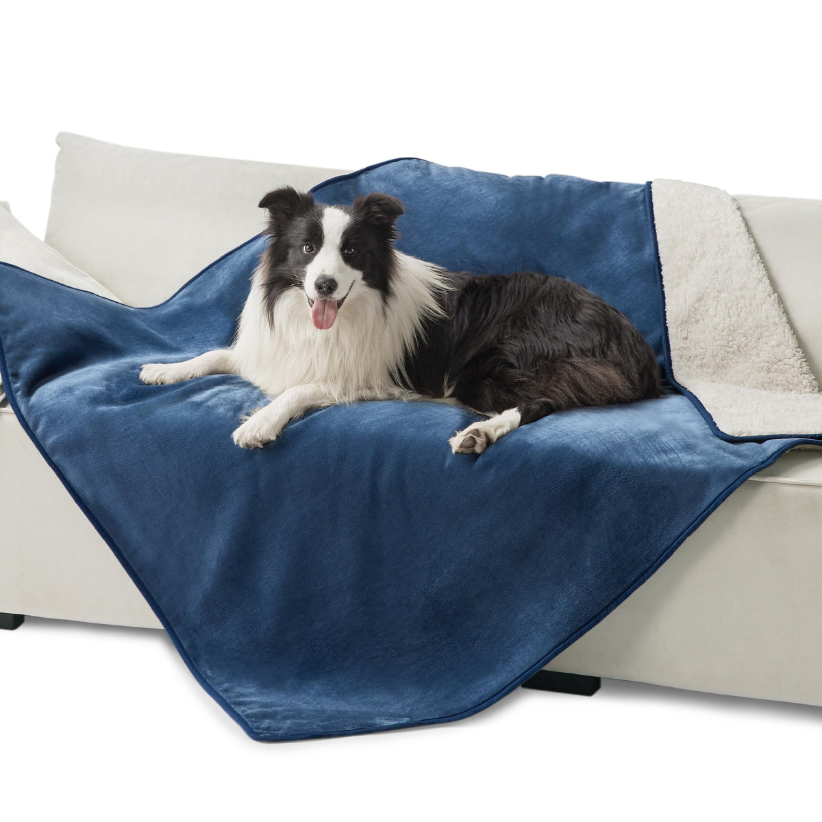Bedsure Waterproof Dog Blankets for Large Dogs Sherpa Fleece Throw, 40X50